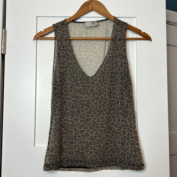 Vintage look sheer leopard print cami - Picture 1 of 3
